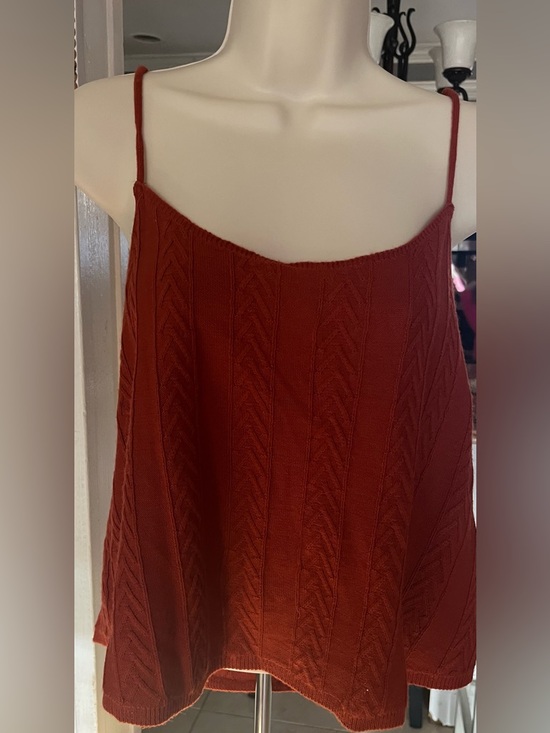 Anthropologie Tops - Anthropologie Rust Orange Knit Cami
